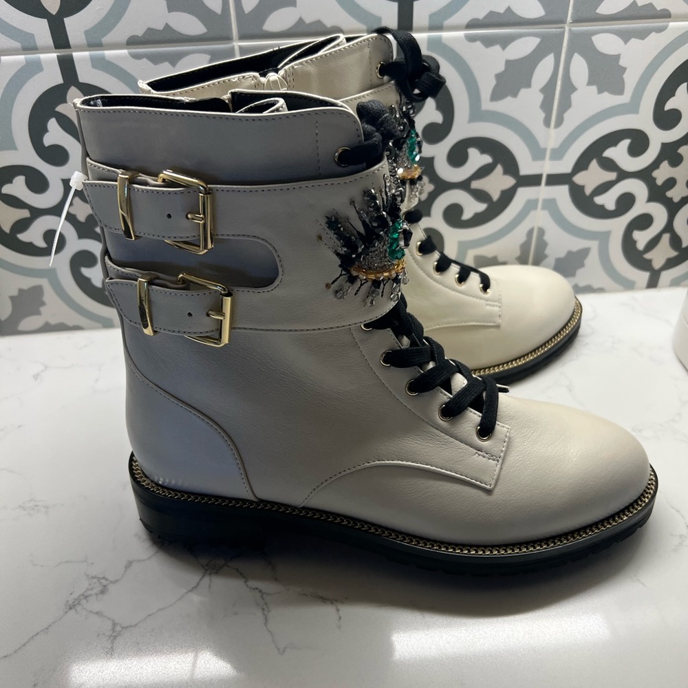 Kurt Geiger Combat Boots with Eye Detail - Picture 3 of 7